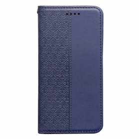 Flip Case Xiaomi Redmi Note 14s Handyhülle Kariertes Muster Mit Riemen