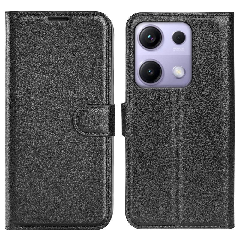 Lederhüllen Für Xiaomi Redmi Note 14s Klassisches Litschi-kunstleder