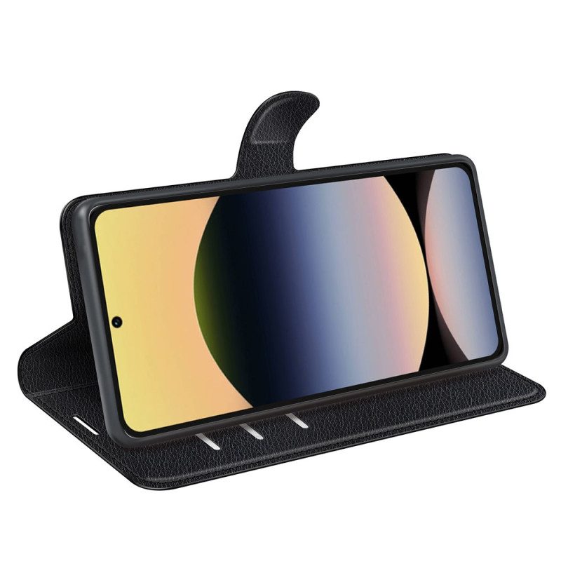 Lederhüllen Für Xiaomi Redmi Note 14s Klassisches Litschi-kunstleder