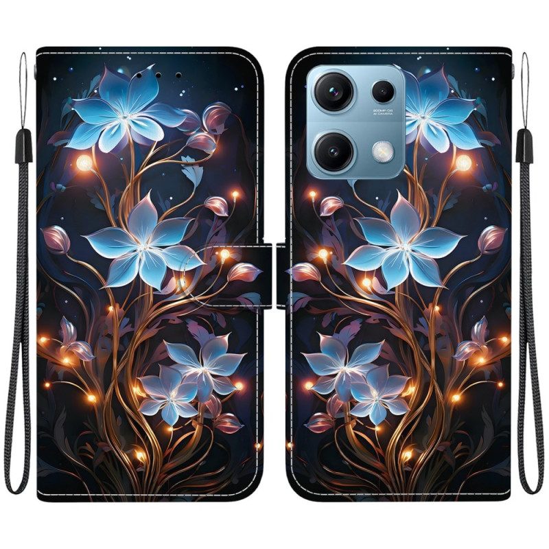 Lederhüllen Xiaomi Redmi Note 14s Handyhülle Kleine Blumen