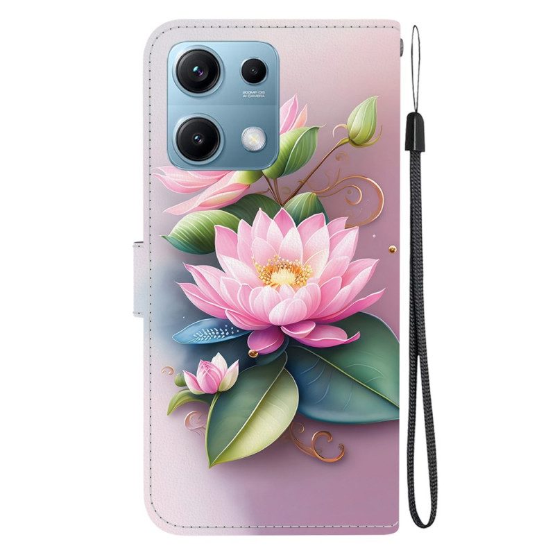 Lederhüllen Xiaomi Redmi Note 14s Handyhülle Seerosen
