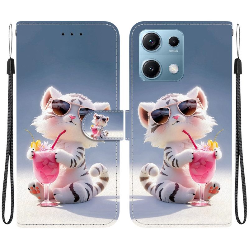 Lederhüllen Xiaomi Redmi Note 14s Handyhülle Tigerprint