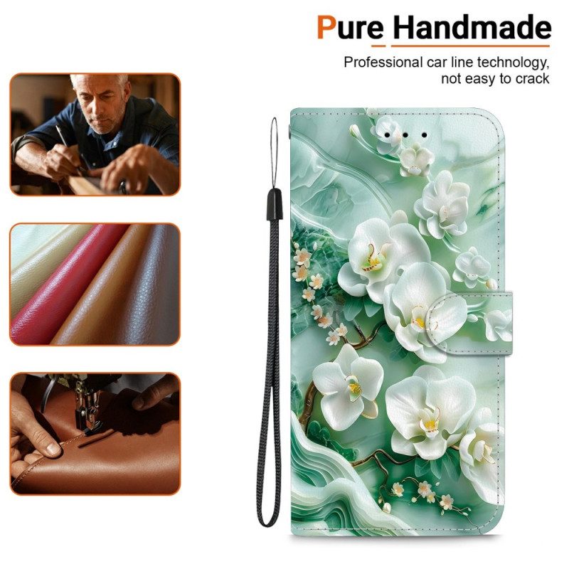 Lederhüllen Xiaomi Redmi Note 14s Jadeblume