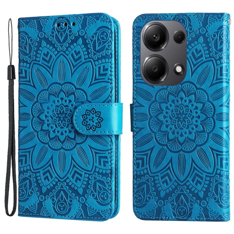 Lederhüllen Xiaomi Redmi Note 14s Mandala Mit Trageriemen