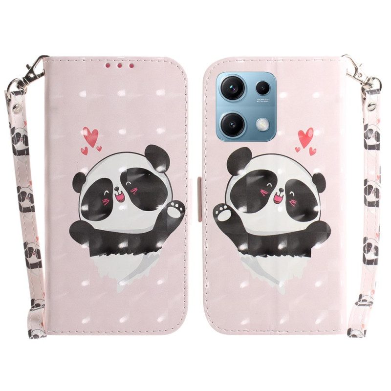 Lederhüllen Xiaomi Redmi Note 14s Panda-lanyard