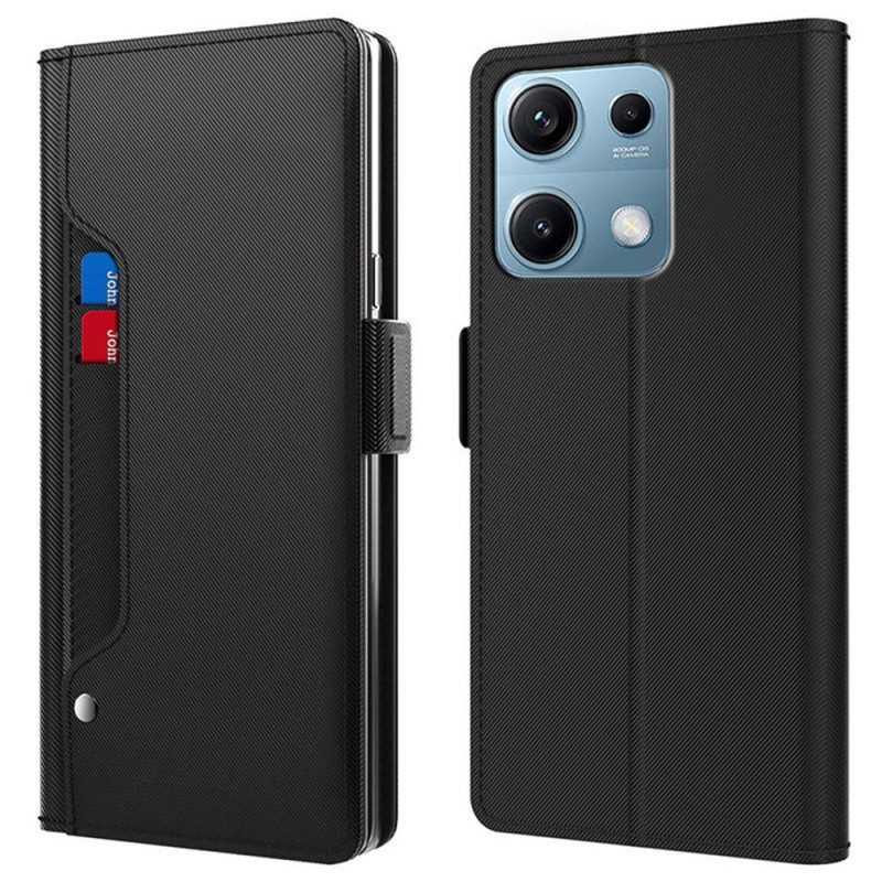 Lederhüllen Xiaomi Redmi Note 14s Spiegel Und Abnehmbarer Kartenhalter