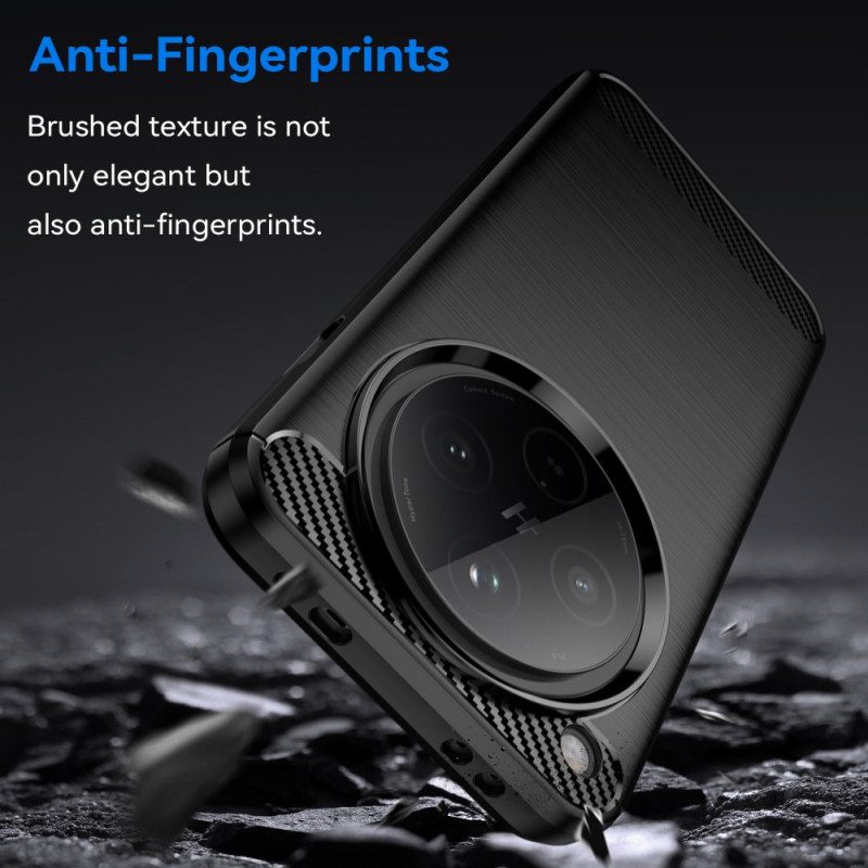 Hülle Für Oppo Find X8 Gebürstete Kohlefaser