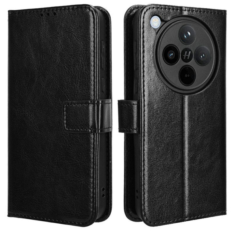 Lederhüllen Für Oppo Find X8 Glänzendes Kunstleder