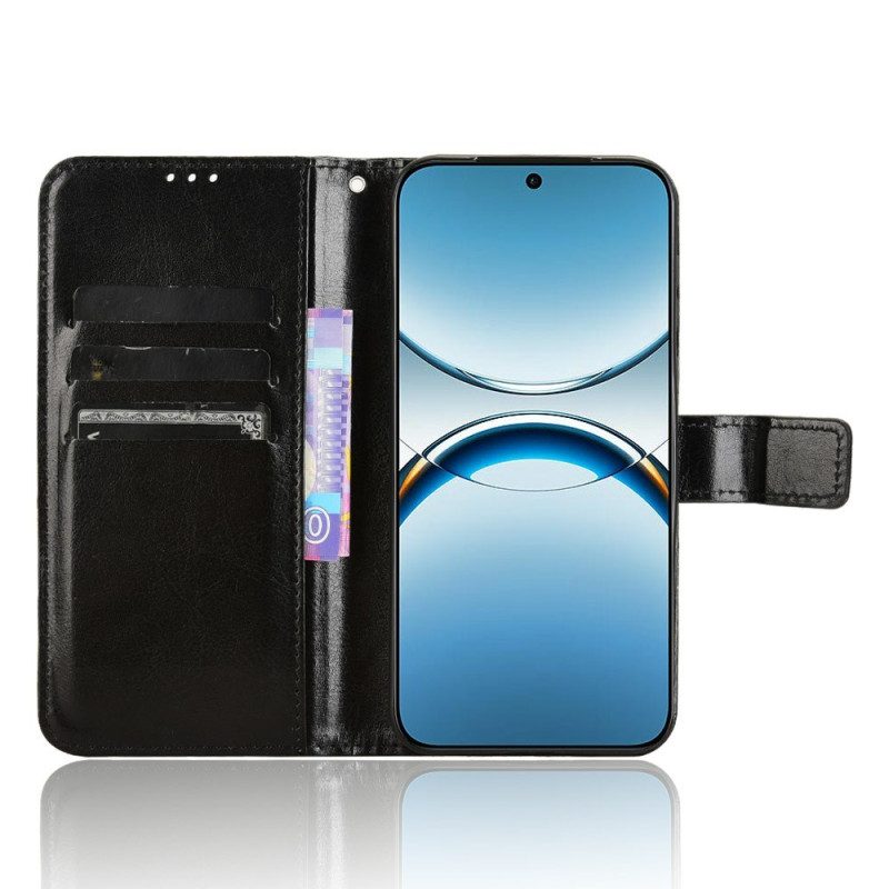 Lederhüllen Für Oppo Find X8 Glänzendes Kunstleder