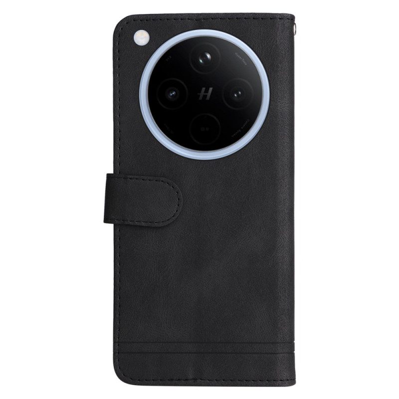 Lederhüllen Für Oppo Find X8 Klassischer Vintage-riemen