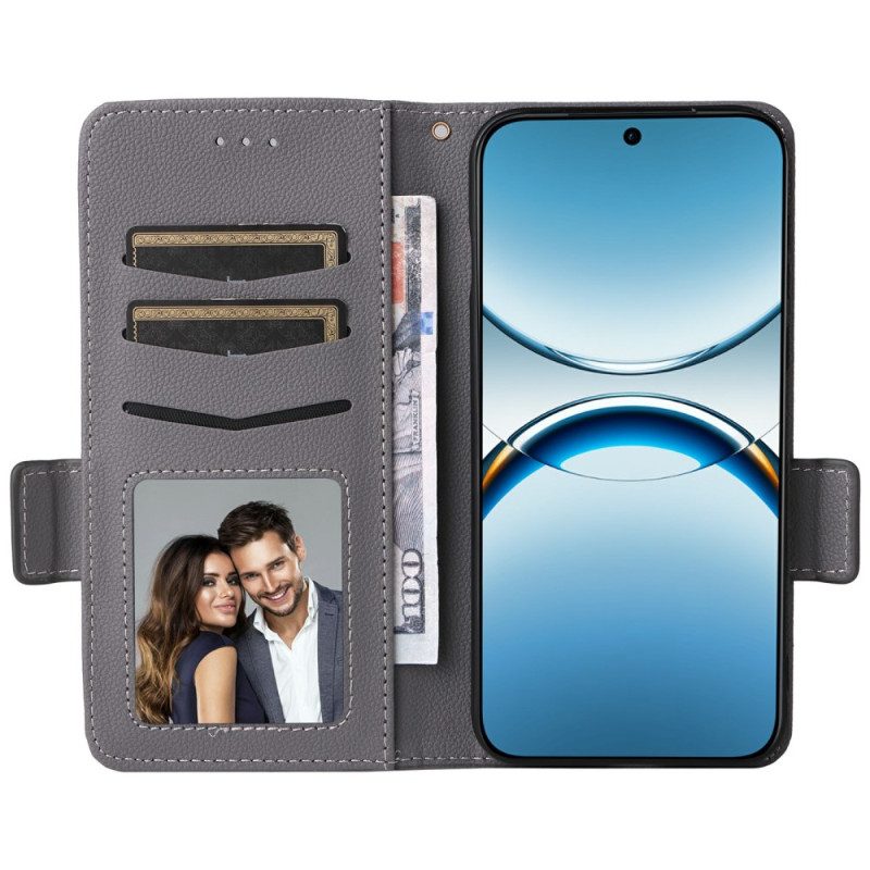 Lederhüllen Oppo Find X8 Litschi-farbener Riemen Aus Kunstleder