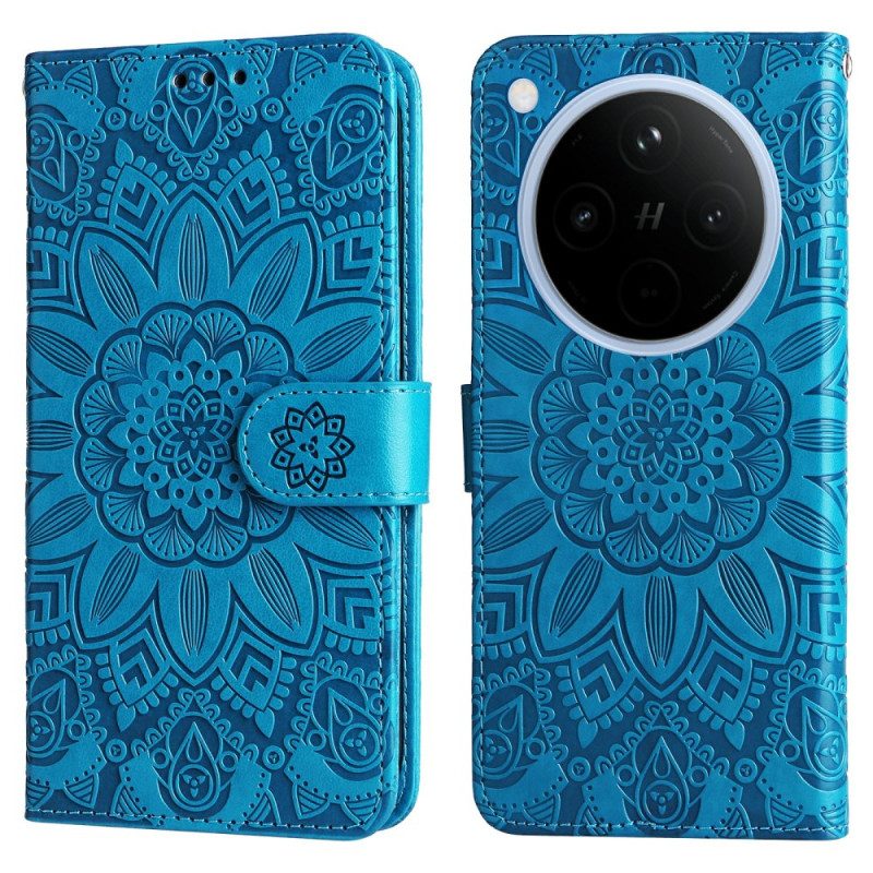 Lederhüllen Oppo Find X8 Sonnenblumenmuster