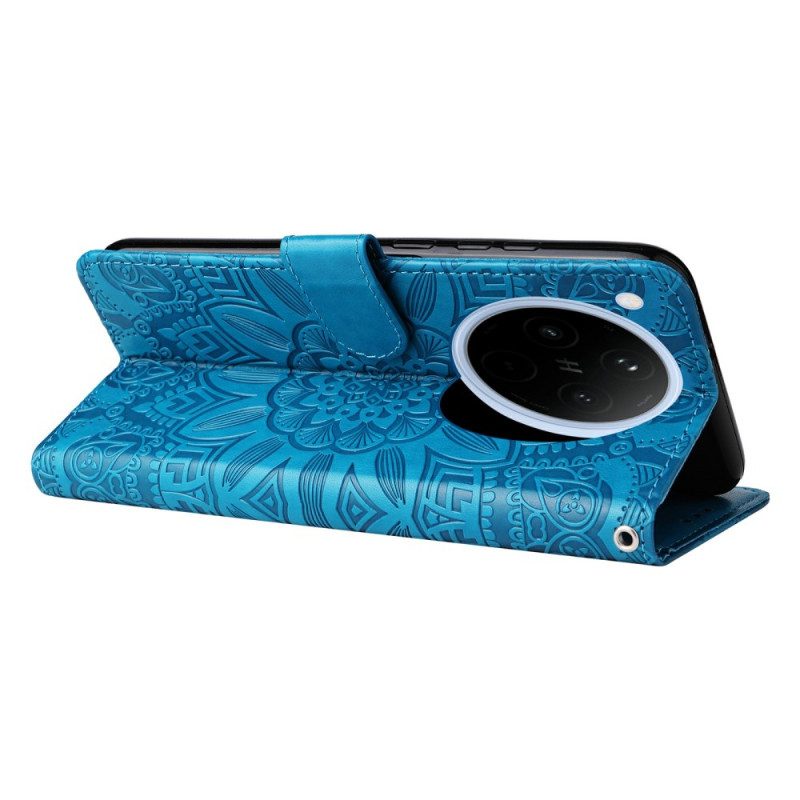 Lederhüllen Oppo Find X8 Sonnenblumenmuster