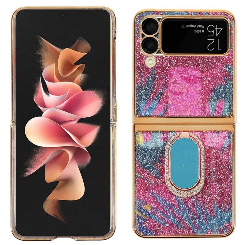 Hülle Für Samsung Galaxy Z Flip 3 5G Flip Case Ausgefallene Steine Mit Ringunterstützung