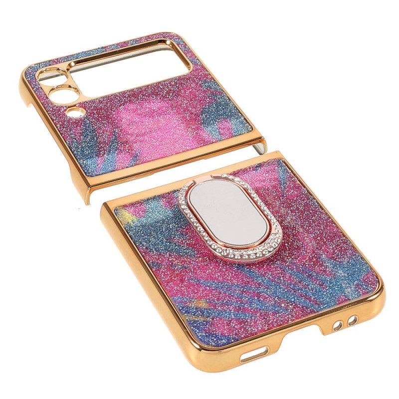 Hülle Für Samsung Galaxy Z Flip 3 5G Flip Case Ausgefallene Steine Mit Ringunterstützung