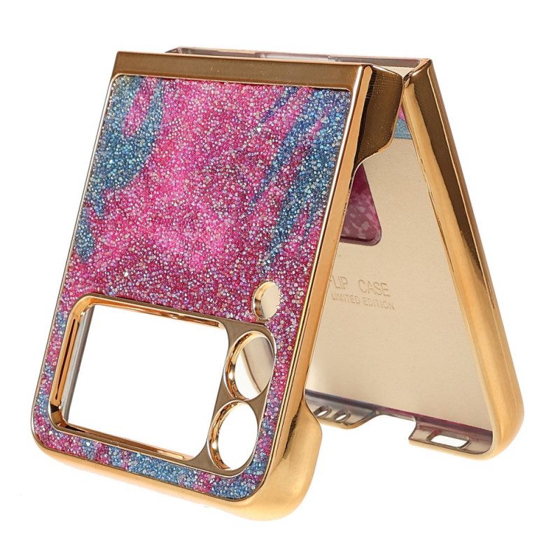 Hülle Für Samsung Galaxy Z Flip 3 5G Flip Case Ausgefallene Steine Mit Ringunterstützung