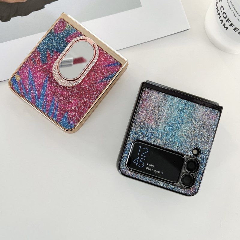 Hülle Für Samsung Galaxy Z Flip 3 5G Flip Case Ausgefallene Steine Mit Ringunterstützung