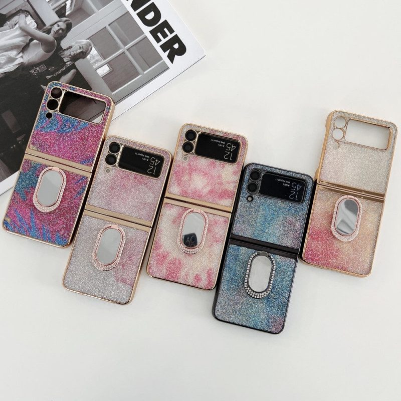 Hülle Für Samsung Galaxy Z Flip 3 5G Flip Case Ausgefallene Steine Mit Ringunterstützung