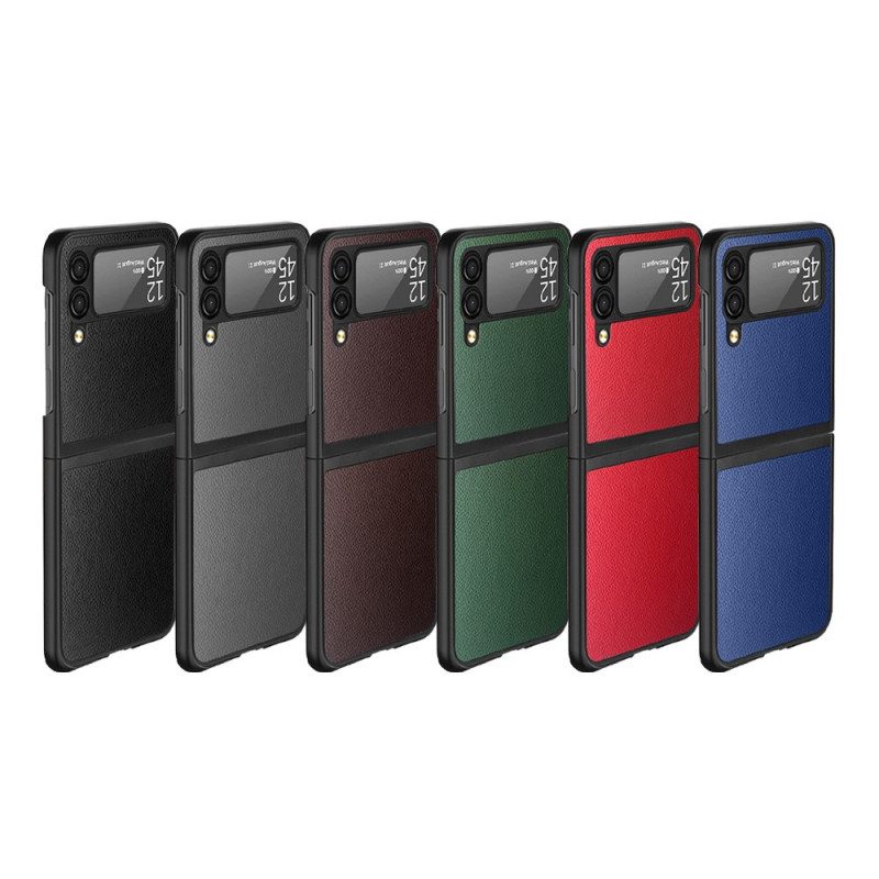 Hülle Für Samsung Galaxy Z Flip 3 5G Flip Case Litschi-leder-stil. 2 Stück
