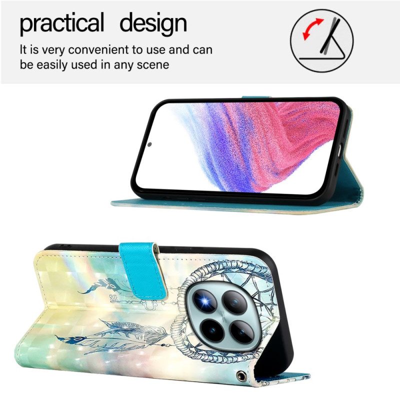 Lederhüllen Für Xiaomi Redmi Note 15 Pro Plus 5g Aquarell-traumfänger