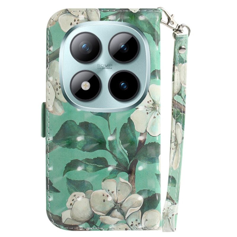 Lederhüllen Für Xiaomi Redmi Note 15 Pro Plus 5g Aquarellblumen