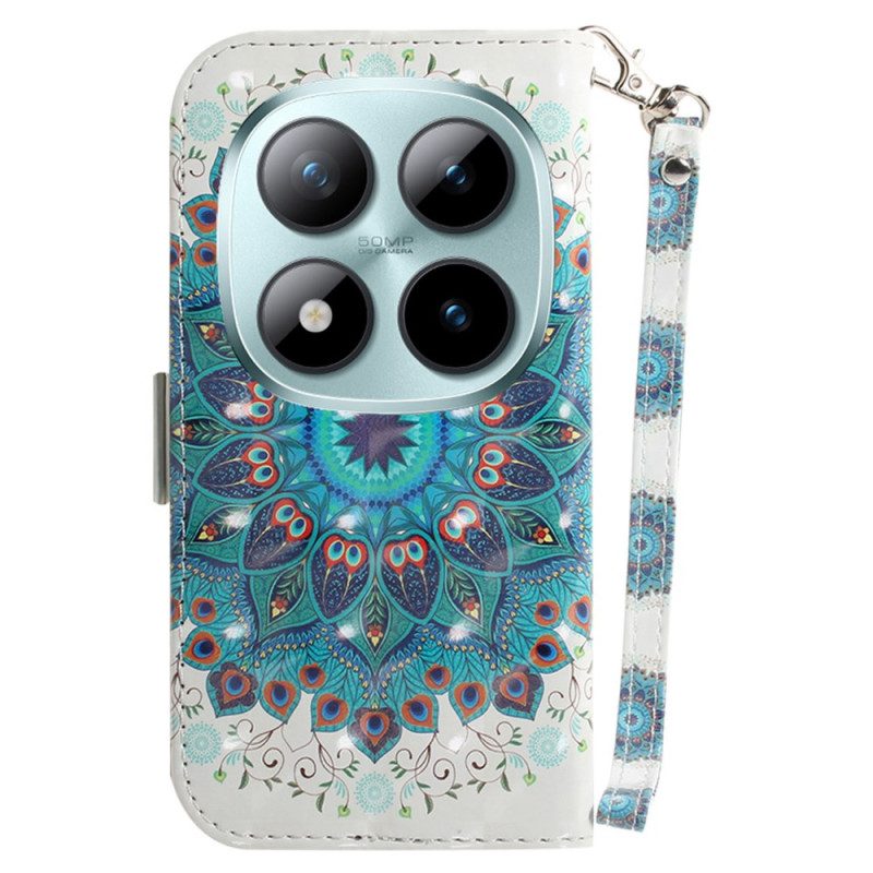 Lederhüllen Für Xiaomi Redmi Note 15 Pro Plus 5g Grünes Riemchenmandala