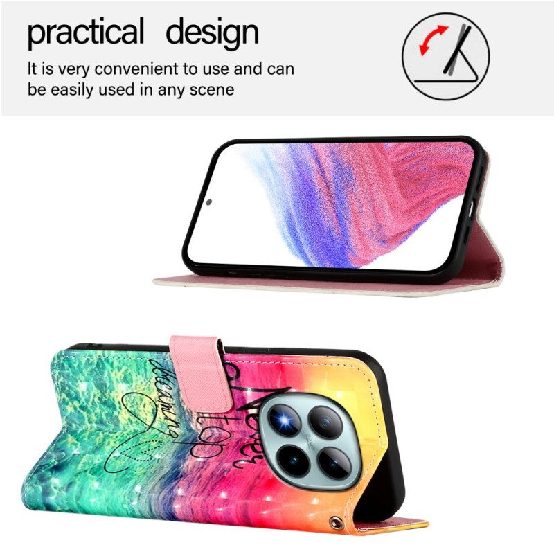 Lederhüllen Für Xiaomi Redmi Note 15 Pro Plus 5g Hör Niemals Auf Zu Träumen