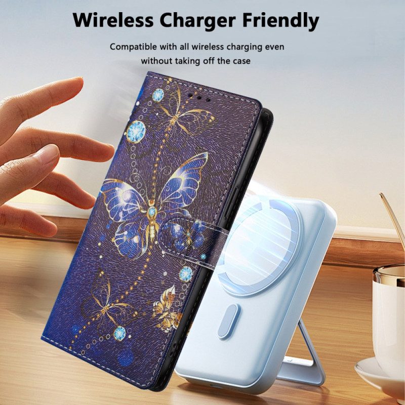 Lederhüllen Für Xiaomi Redmi Note 15 Pro Plus 5g Kostbare Schmetterlinge