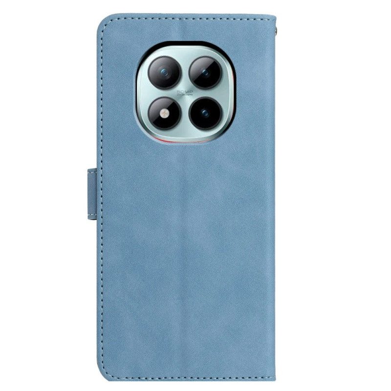 Lederhüllen Für Xiaomi Redmi Note 15 Pro Plus 5g Schmetterlings- Und Blumenmuster