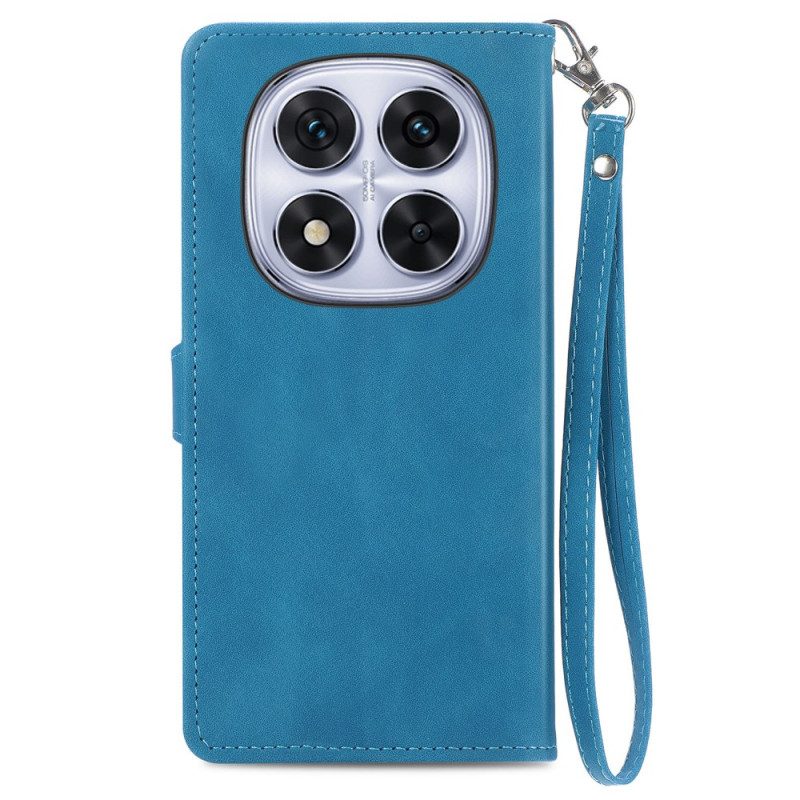 Lederhüllen Für Xiaomi Redmi Note 15 Pro Plus 5g Wildlederoptik Mit Blumenmuster