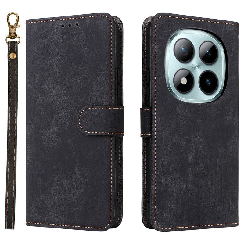 Lederhüllen Für Xiaomi Redmi Note 15 Pro Plus 5g Wildlederoptik Mit Riemen