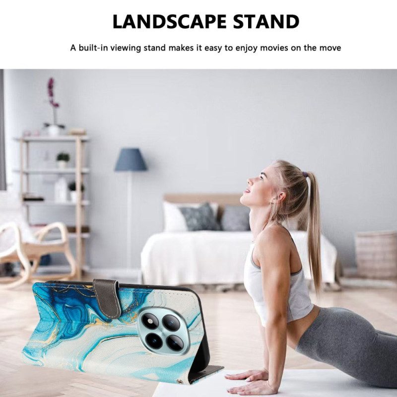 Lederhüllen Xiaomi Redmi Note 15 Pro Plus 5g Blauer Marmor