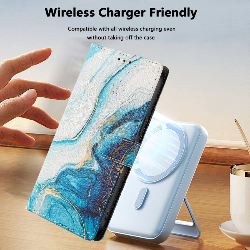 Lederhüllen Xiaomi Redmi Note 15 Pro Plus 5g Blauer Marmor