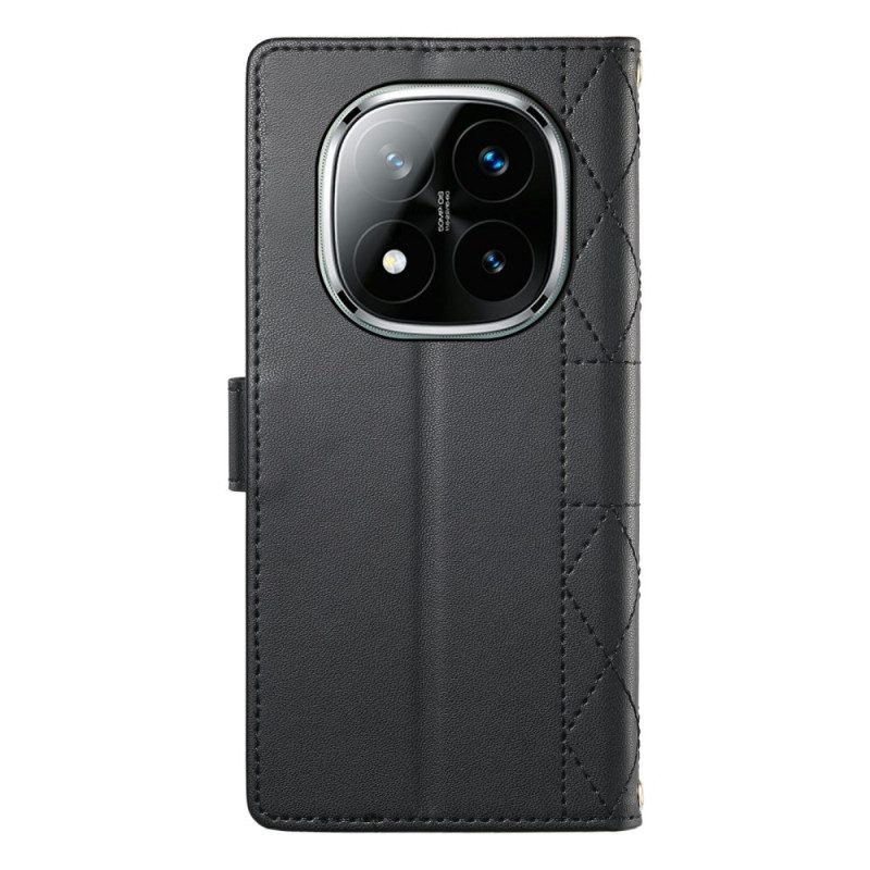 Lederhüllen Xiaomi Redmi Note 15 Pro Plus 5g Gesteppt Mit Riemen