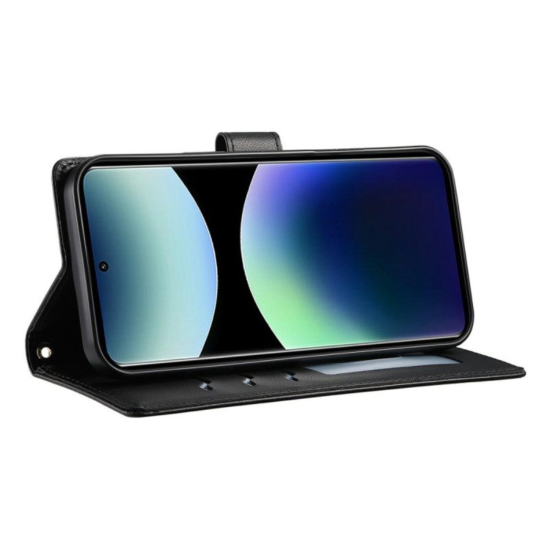 Lederhüllen Xiaomi Redmi Note 15 Pro Plus 5g Gesteppt Mit Riemen