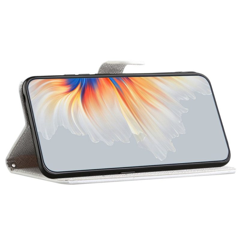 Lederhüllen Xiaomi Redmi Note 15 Pro Plus 5g Handyhülle Blumen Und Blaue Schmetterlinge