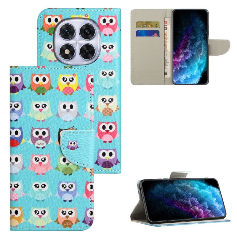 Lederhüllen Xiaomi Redmi Note 15 Pro Plus 5g Handyhülle Eulen