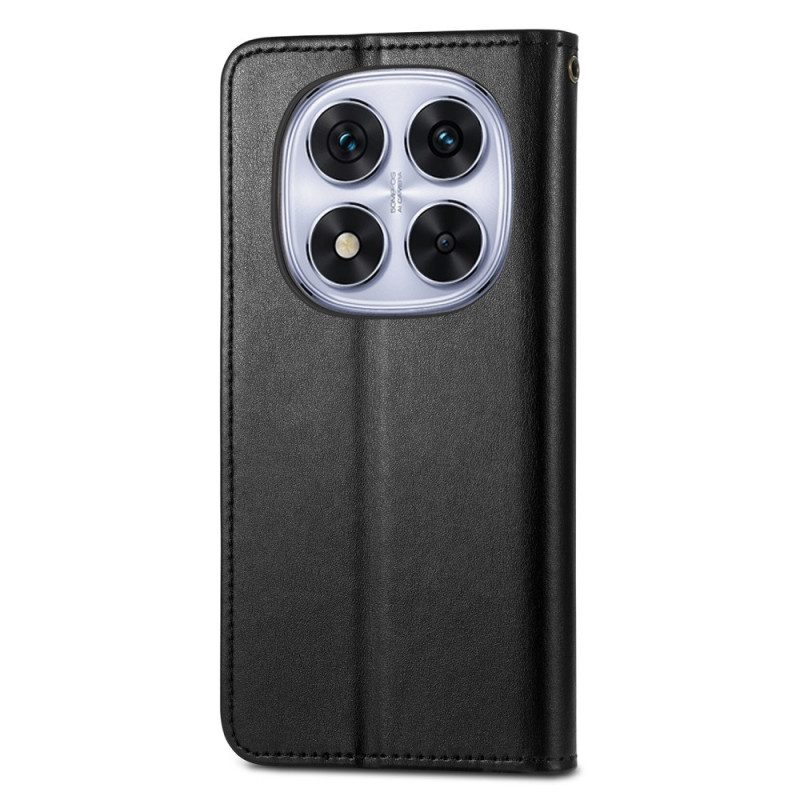 Lederhüllen Xiaomi Redmi Note 15 Pro Plus 5g Handyhülle Goldener Verschluss