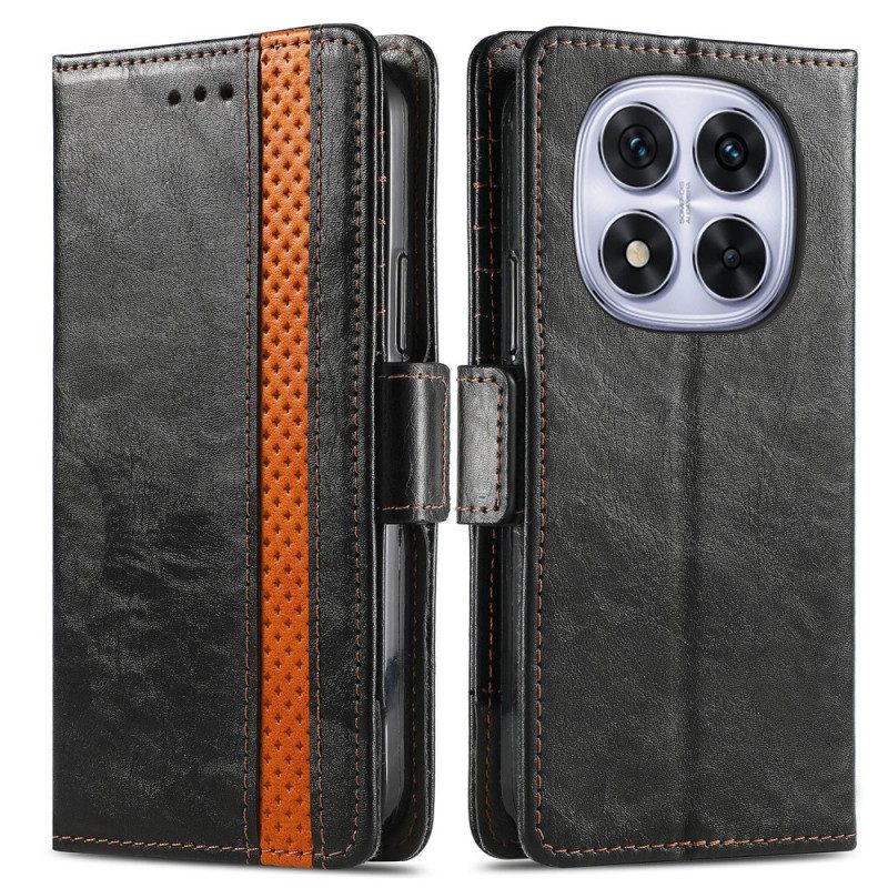 Lederhüllen Xiaomi Redmi Note 15 Pro Plus 5g Handyhülle Goldener Verschluss Caseneo