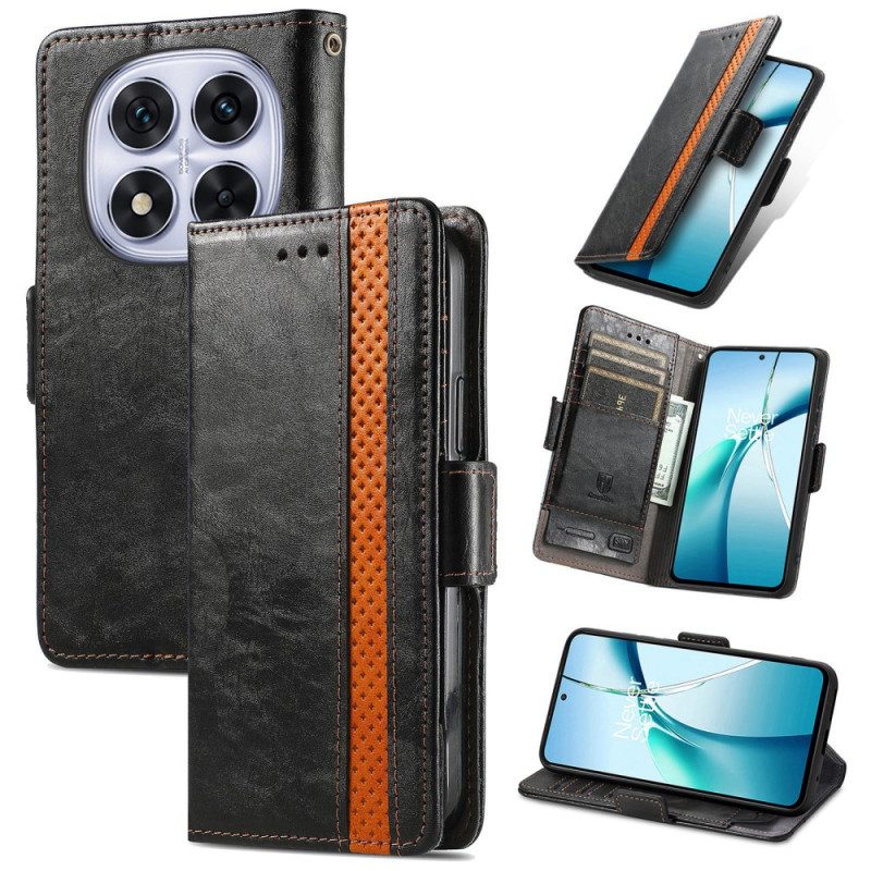 Lederhüllen Xiaomi Redmi Note 15 Pro Plus 5g Handyhülle Goldener Verschluss Caseneo