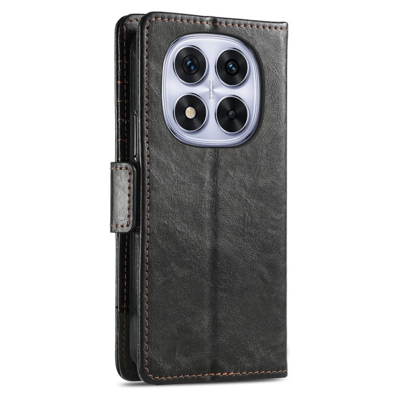 Lederhüllen Xiaomi Redmi Note 15 Pro Plus 5g Handyhülle Goldener Verschluss Caseneo