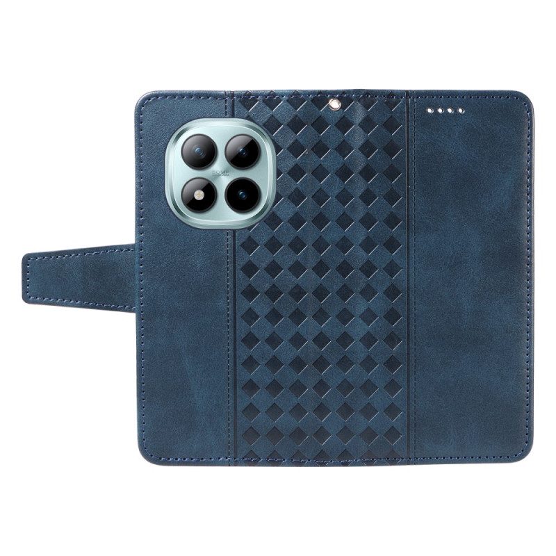 Lederhüllen Xiaomi Redmi Note 15 Pro Plus 5g Handyhülle Karierter Rand