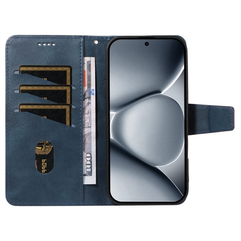 Lederhüllen Xiaomi Redmi Note 15 Pro Plus 5g Handyhülle Karierter Rand