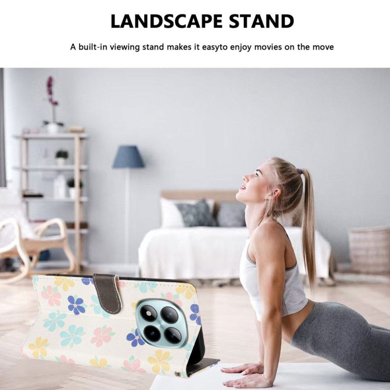 Lederhüllen Xiaomi Redmi Note 15 Pro Plus 5g Handyhülle Kleine Blumen