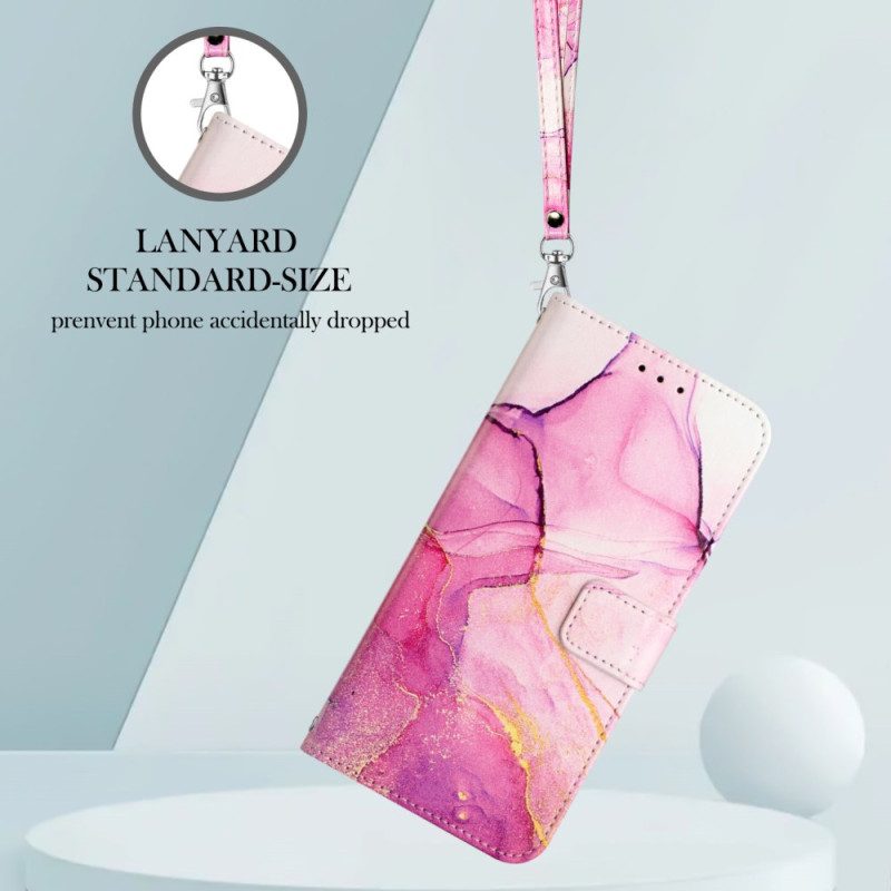 Lederhüllen Xiaomi Redmi Note 15 Pro Plus 5g Handyhülle Marmor Mit Riemen