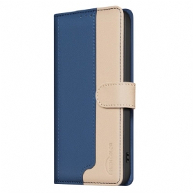 Lederhüllen Xiaomi Redmi Note 15 Pro Plus 5g Handyhülle Zweifarbige Tasche Farbe