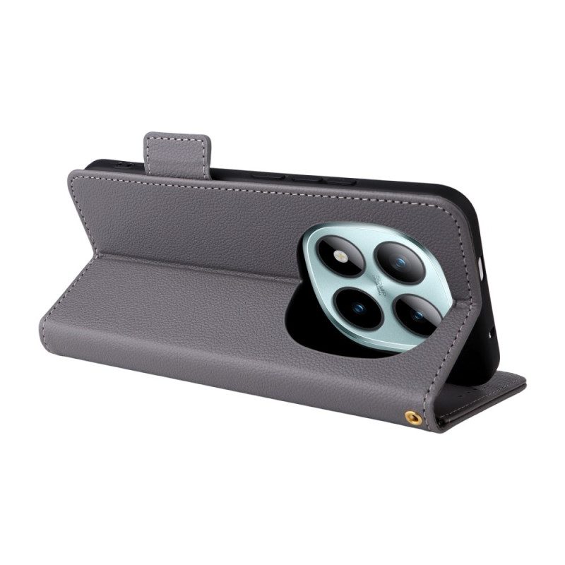 Lederhüllen Xiaomi Redmi Note 15 Pro Plus 5g Litschi-kunstleder Mit Riemen