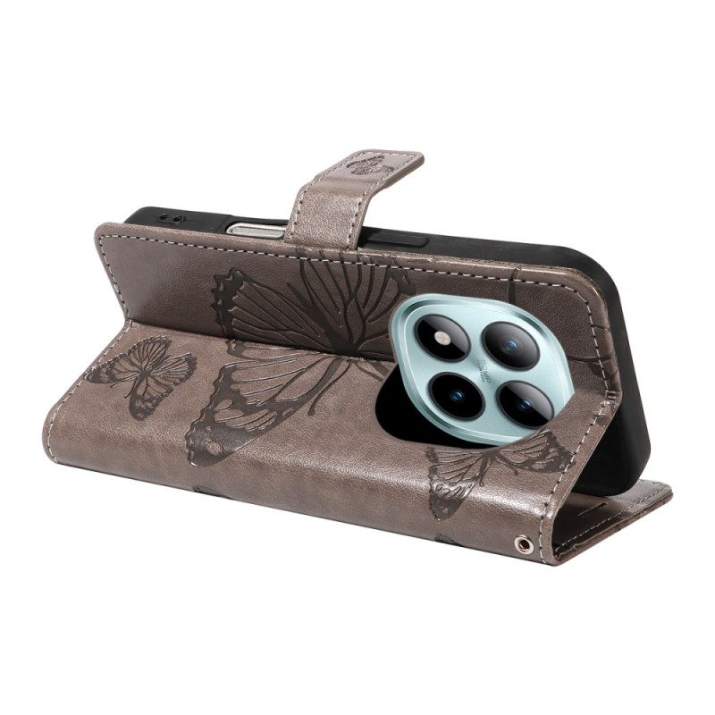 Lederhüllen Xiaomi Redmi Note 15 Pro Plus 5g Riesige Schmetterlinge