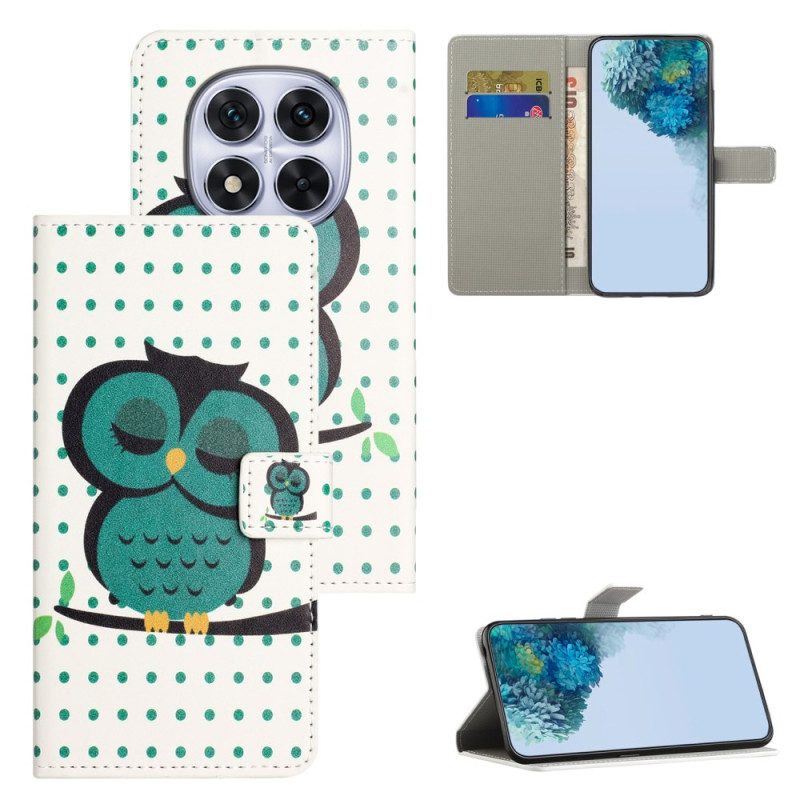 Lederhüllen Xiaomi Redmi Note 15 Pro Plus 5g Schlafende Eule
