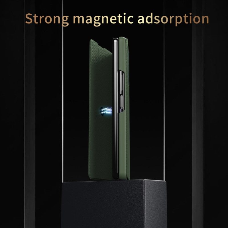 Hülle Für Samsung Galaxy Z Fold 7 Lederoptik Mit Integriertem Ständer